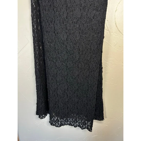 NWT 2021 ZARA Black Strapless Lace Midi Dress S - Picture 4 of 12
